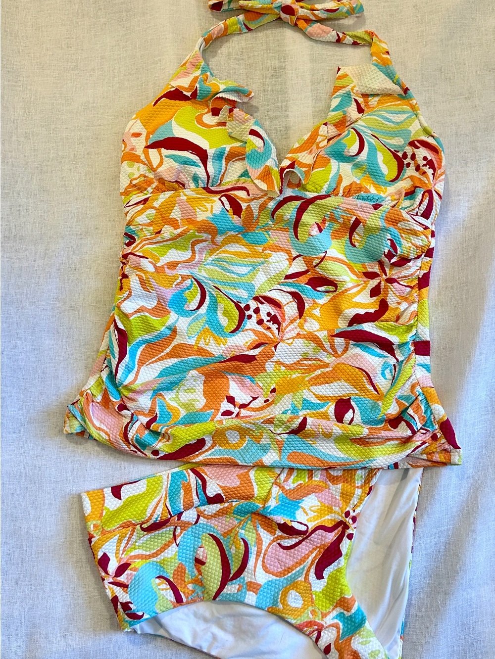 Birdsong "Groovy" underwire wrap tankini set, 2 piece